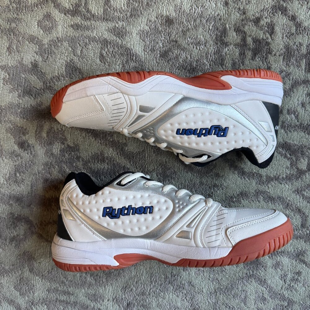 Python Deluxe Racquetball Indoor Mid White Sneake… - image 2